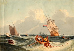 Havlandskab med forsendelse (blyant og akvarel på papir)