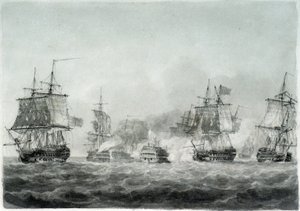 Slaget ved Camperdown (Nordsøen) af Nicholas Pocock