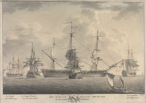 The Ranger, Private Ship of War, med sine priser af Nicholas Pocock