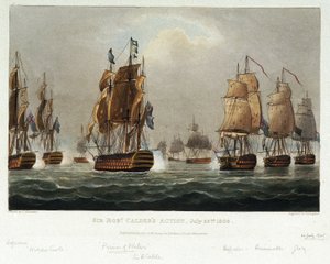 Sir Robert Calders (1745-1818) flådemanøvre af Nicholas Pocock