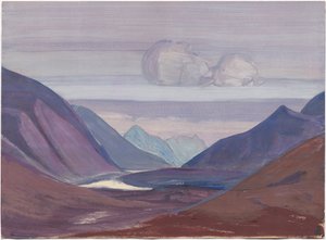 Chandra River, studie, 1931 af Nicholas Roerich