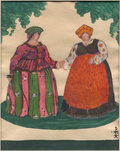 Kostumedesign til Rimsky-Korsakovs opera "The Tale of Tsar Saltan", af Nicholas Roerich