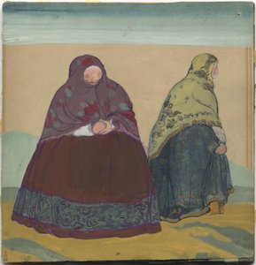 Kostumedesign til Rimsky-Korsakovs opera "The Tale of Tsar Saltan", af Nicholas Roerich