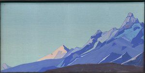 Himalaya, aften, 1933 af Nicholas Roerich