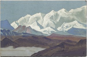 Himalaya, Kangchenjunga Range, 1936 af Nicholas Roerich