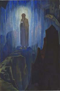 Lumiere celeste - Himlens lys af Roerich, Nicholas (1874-1947). Tempera på lærred, størrelse: 124x80 af Nicholas Roerich