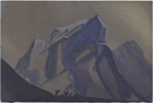 Bjergpas, Storm, 1936 af Nicholas Roerich