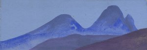 Bjergstudie, c.1936-47 af Nicholas Roerich