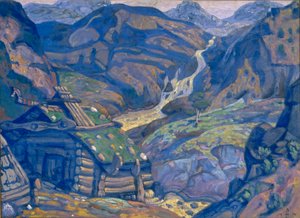 Scenografi til teaterstykket Peer Gynt af H. Ibsen, 1912 af Nikolai Konstantinowitsch Roerich