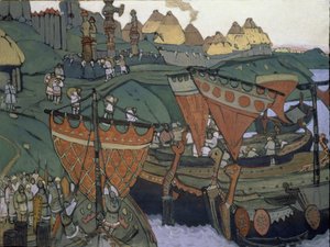 Slaverne ved Dnepr, 1905 af Nicholas Roerich