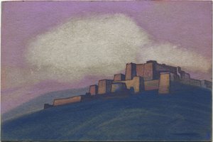 Tibetansk fæstning, 1936 af Nicholas Roerich