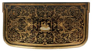 Detalje af en Louis XIV kommode (ormolu, messing, skildpadde og ibenholt boulle) (se også 486114-19) af Nicholas Sageot