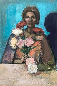 Flowergirl, 2022-23 (olie på plade)
