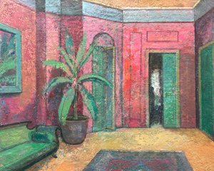 Red Interior, 2022-23 (olie på plade)