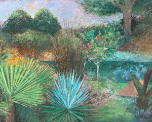Tropical Pond, 2023-23 (olie på plade)