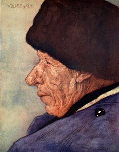 En mands hoved, Volendam, 1904 af Nico Jungman