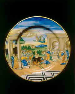 Sankt Cecilias martyrium, tavle af Nicolò Pellipario