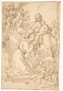 Madonna og barn med Sankt Antonius af Padova af Nicolò Ricciolini