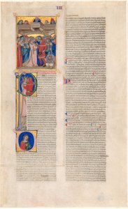 Ægteskabet; brudens kys (initial P); bruden forladt (indledende D) af Nicolò da Bologna