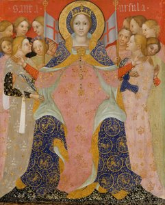 Sankt Ursula og hendes jomfruer, ca. 1410 (tempera og guld på træ)