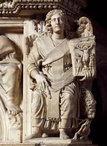 St John Baptist, hjørnestatue fra prædikestolen, Baptistery of St John