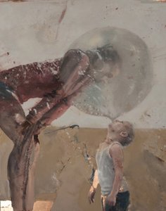 Bubble III (Barn med mor), 2020 (olie på kobber)
