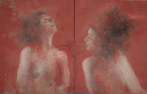 Dialog, 2015 (olie på lærred) af Nicola Pucci