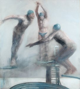 Dykkere, 2012 (olie på lærred) af Nicola Pucci