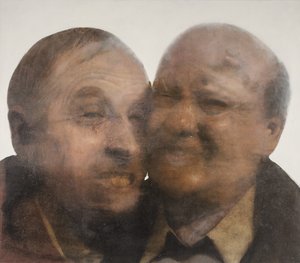 Ansigtskollision, 2004 (olie på lærred) af Nicola Pucci