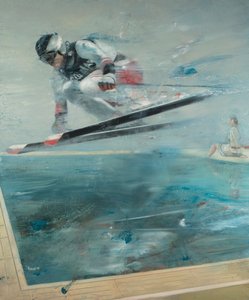 Off the track, 2017 (olie på lærred) af Nicola Pucci
