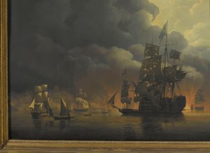 Den anglo-hollandske flåde under Lord Exmouth og viceadmiral Jonkheer Theodorus Frederik van Capellen udrydde de algeriske højborge, 27. august 1816 Fire episoder under tilstedeværelsen af den engelsk-hollandske flåde i Algierbugten, 26. til 27. august 181