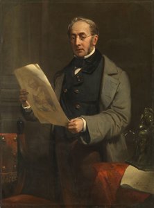 Portræt af Jacob de Vos Jacobszoon (1803-1878). Amsterdam kunstsamler og ejer af det historiske galleri De Vos