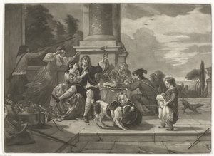 Hyggeligt selskab på en terrasse