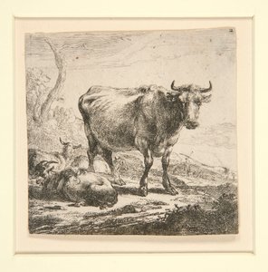 Sæt af køer, med mælkepigen af Nicolaes Berchem