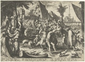 Landmandsmesse Der Bouwren Fair (titel på objekt) af Nicolaes Jansz. Clock