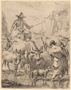 Flok krydser bækken af Nicolaes Pietersz Berchem