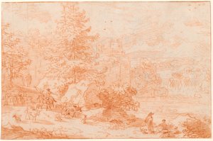 Northern Landscape Fantasy Evoking Tivoli af Nicolaes Pietersz Berchem