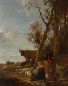Hvile, 1644. af Nicolaes Pietersz. Berchem