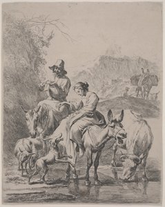 River Crossing af Nicolaes Pietersz. Berchem