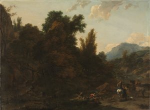 Rush Gatherers, 1657. af Nicolaes Pietersz. Berchem
