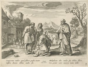 Elisa hjælper en fattig enke History of Elisa (serietitel) af Nicolaes Ryckmans