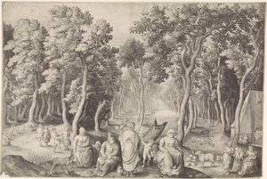 Bondefamilie i en skov af Nicolaes de Bruyn