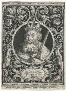 Charles den Store, frankernes konge, 1594 af Nicolaes de Bruyn