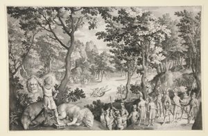 David og Goliat af Nicolaes de Bruyn