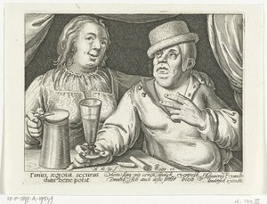 Drikker mand og kvinde af Nicolaes de Bruyn