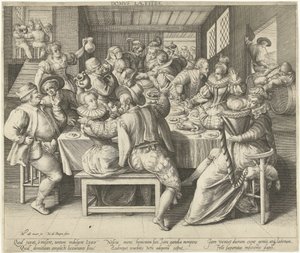 Een huis vol feestrumoer House of Joy (titel på objekt) af Nicolaes de Bruyn