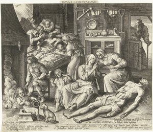 Et hus fuld af sorg Domus Lamentationis (titel på objekt) af Nicolaes de Bruyn