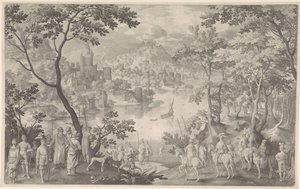 Helbredelse af Naaman af Nicolaes de Bruyn