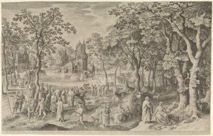 Helbredelse af Kapernaums tjener af Nicolaes de Bruyn