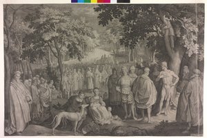 Johannes Døberen prædiker af Nicolaes de Bruyn